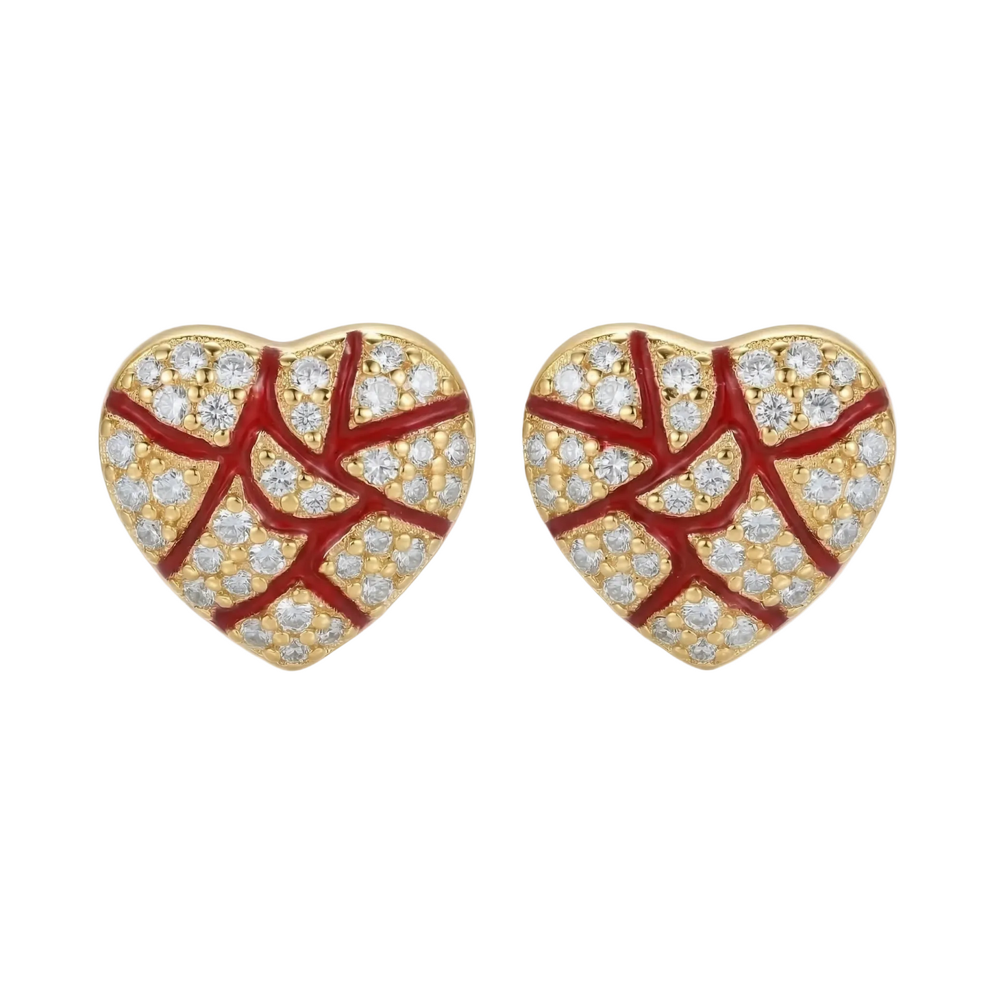 Orecchini "Bleeding Heart" Argento 925 & VVS Moissanite
