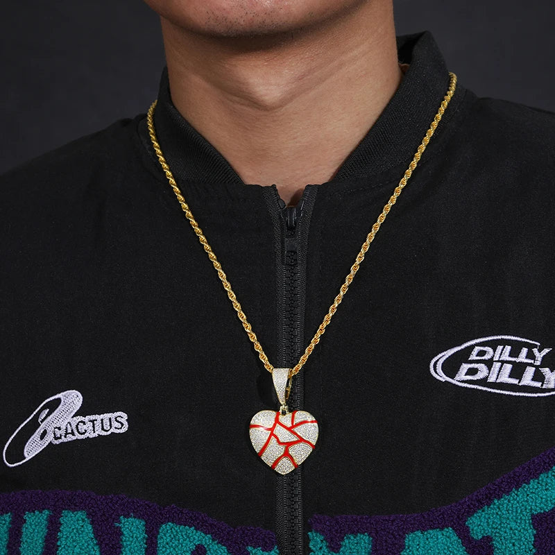 Ciondolo "Bleeding Heart" Argento 925 & VVS Moissanite