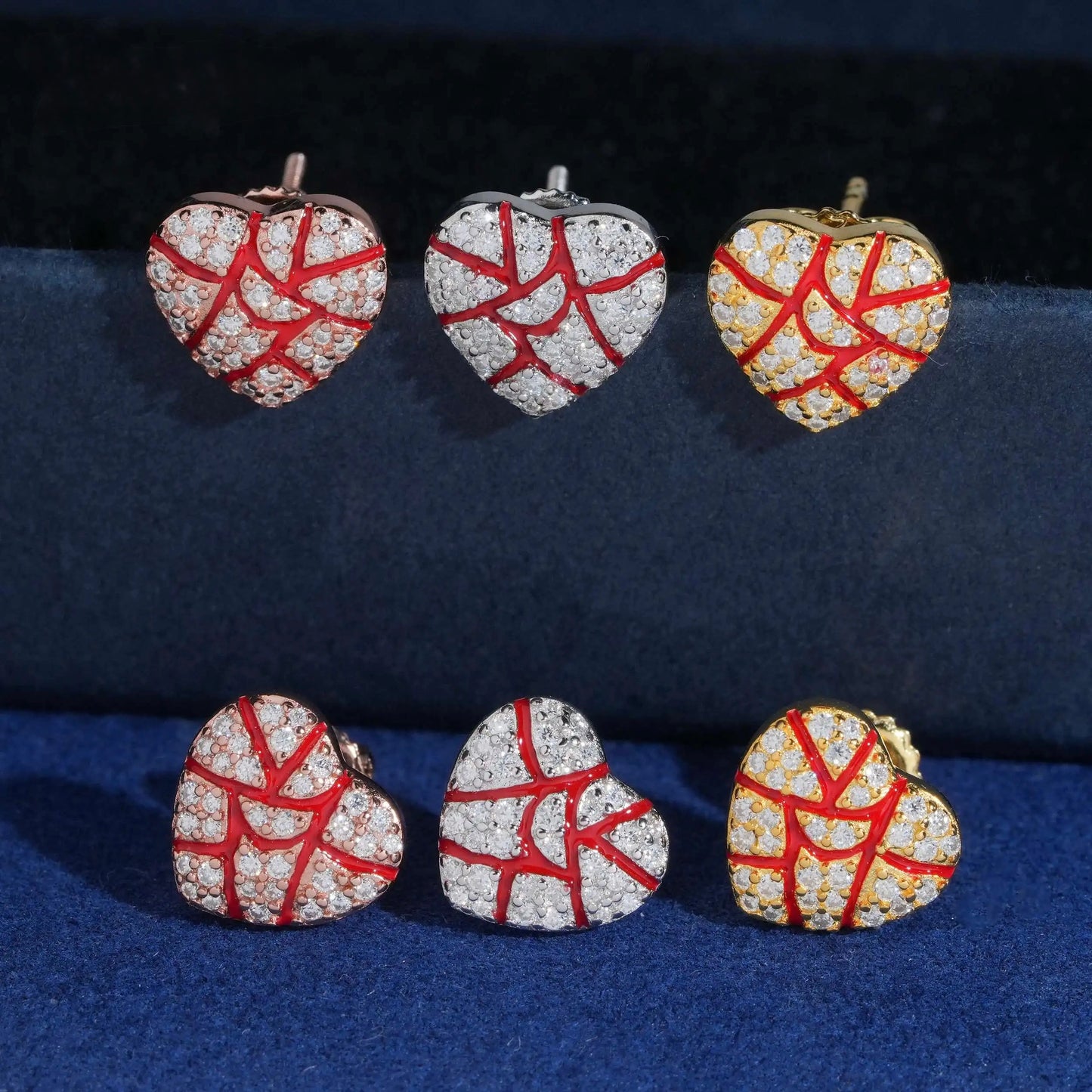 Orecchini "Bleeding Heart" Argento 925 & VVS Moissanite