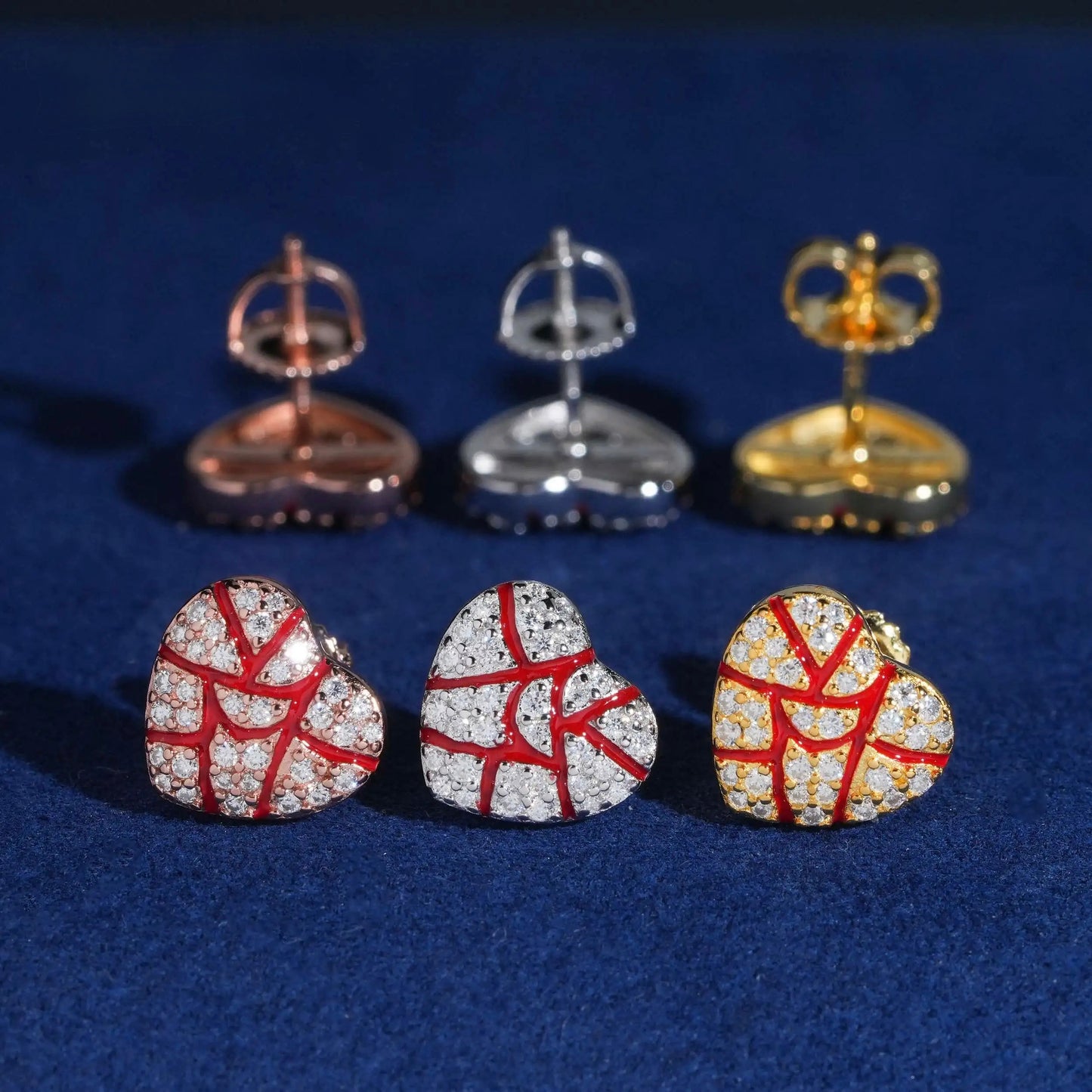 Orecchini "Bleeding Heart" Argento 925 & VVS Moissanite