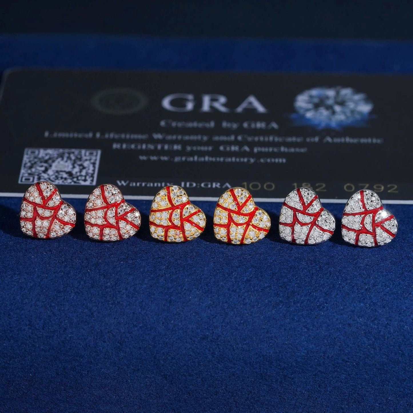 Orecchini "Bleeding Heart" Argento 925 & VVS Moissanite